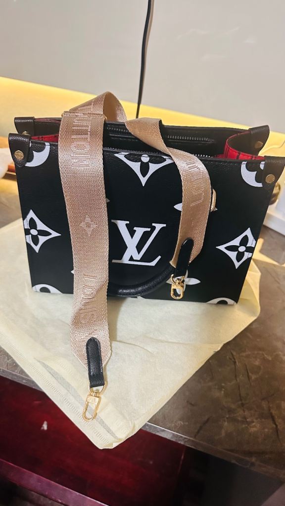 Louis Vuitton Monogram Shoulder Bag - Black Leather, New Condition