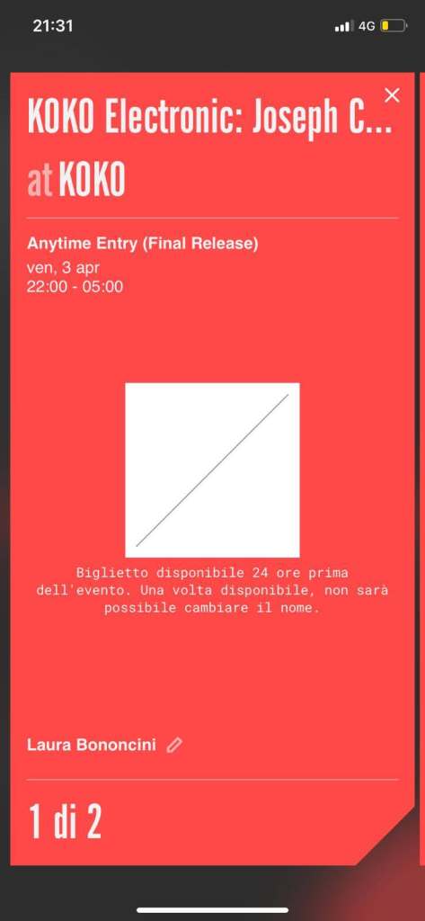 Joseph Capriati Koko London 03/04   entry anytime