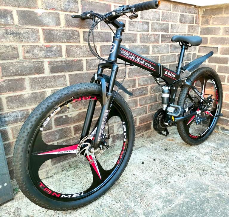 TRIOBLADE 26 Inch Folding Mountain Bike - 21 Speed, Dual Disc Brakes