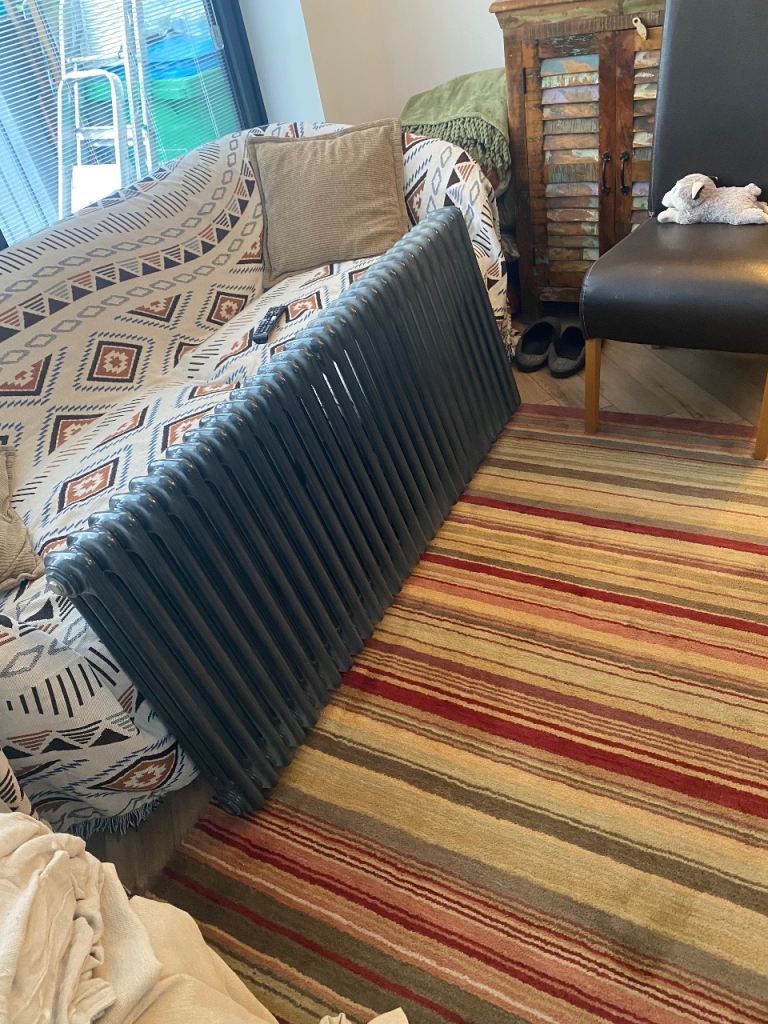 Cast iron grey radiator 