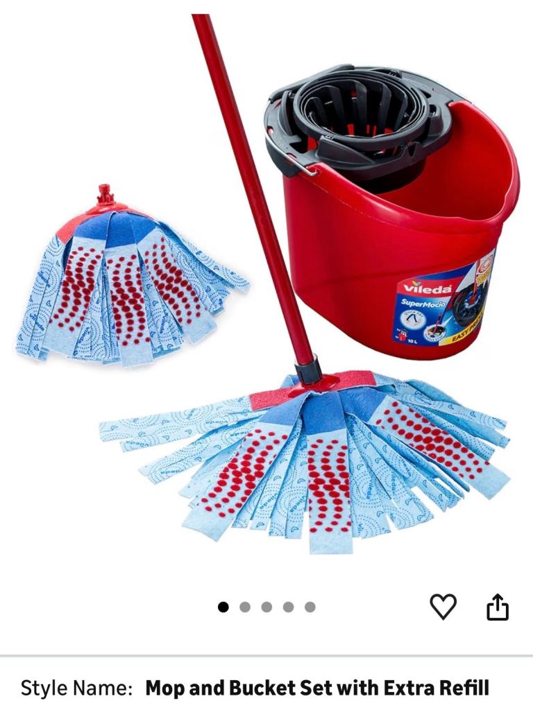 Mop, bucket and spare mop
