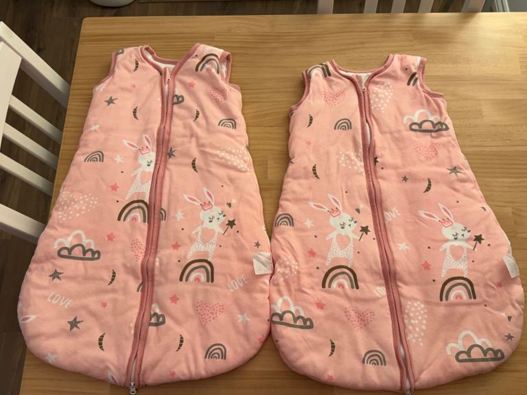 Set of 2 baby sleeping bags - 0 to 6 months - 2.5 TOG