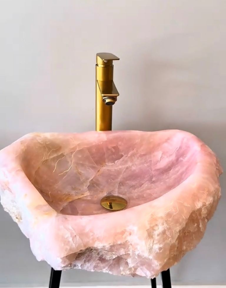 Premium Wash Basin Quartz Rock Natural Sink vessel bowl 