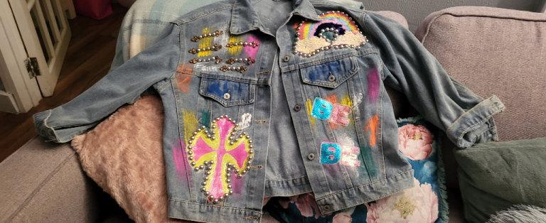  denim jacket size S/M