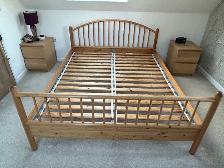 Sold! King size wooden bed frame 