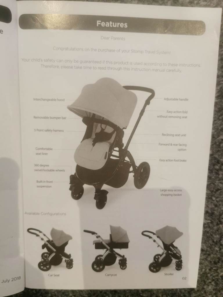 Ickle bubba stomp 3 in 1 travel system 