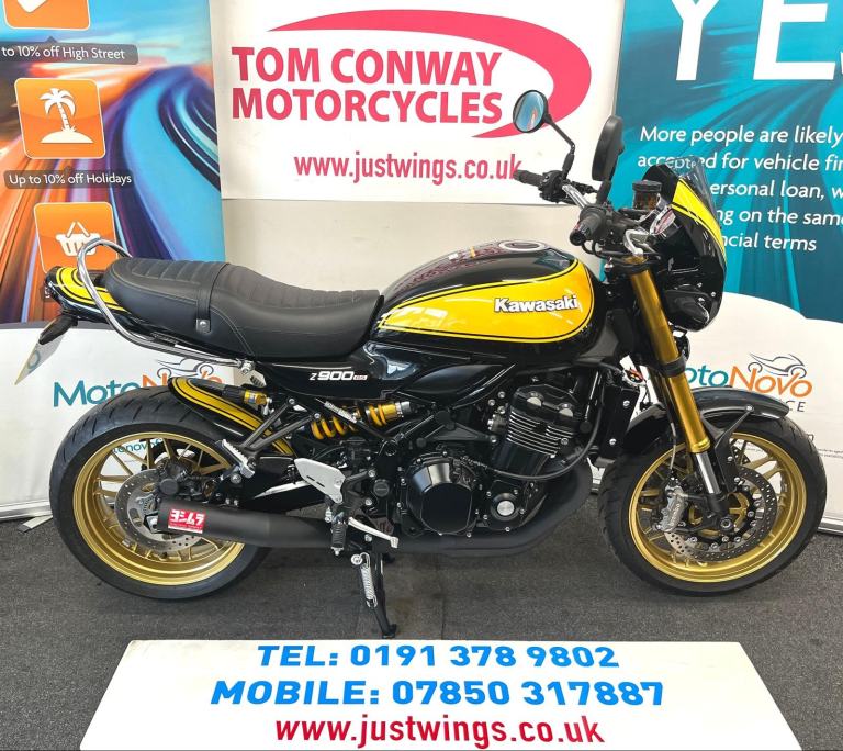 KAWASAKI Z900RS SE YELLOW BALL, 2024(24), 560 MILES, YOSHI EXHAUST, £11995
