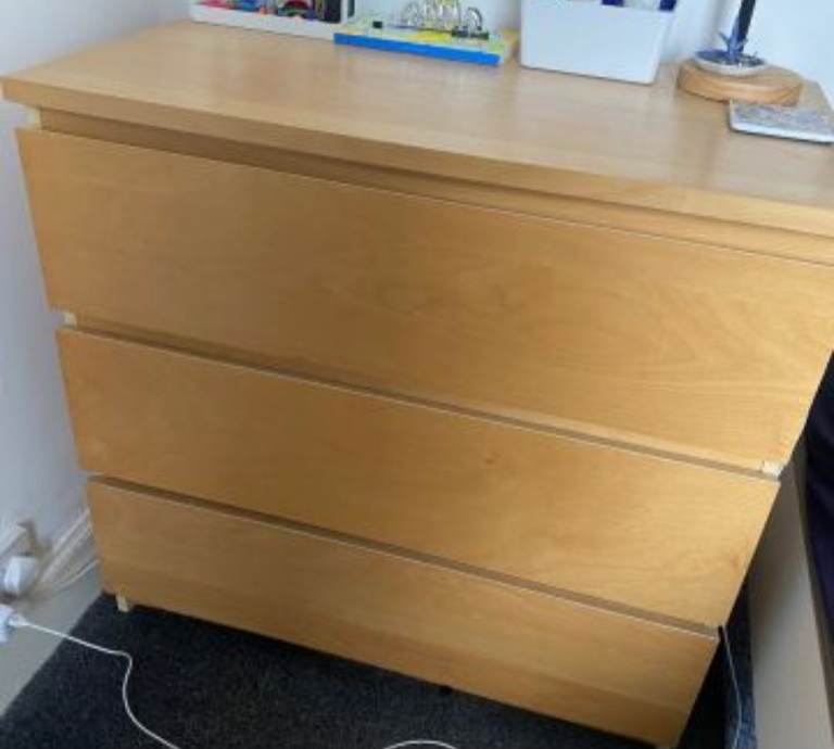Ikea malm chest of 3 drawers