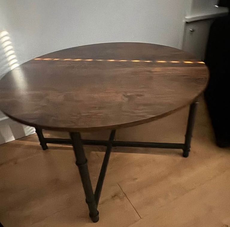 Round Wooden Dining Table – Good Condition