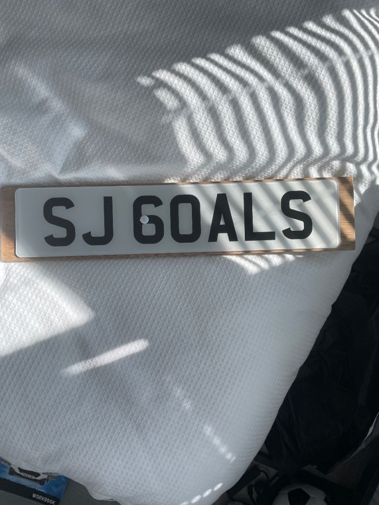 FOOTBALL CAR number registration plate