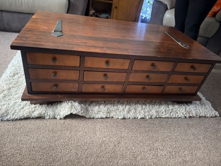 image for Laura Ashley Style Garrat 12 Drawer Coffee Table possible delivery