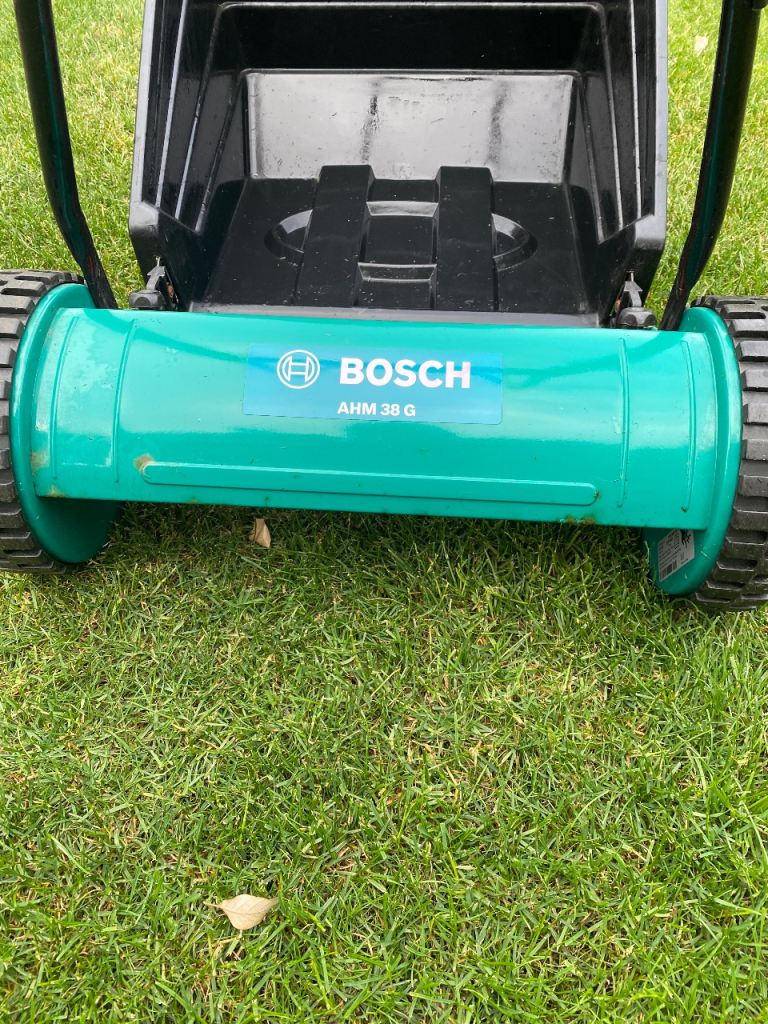 BOSCH AHM 38 G Manual Cylinder Lawnmower with Grass Box