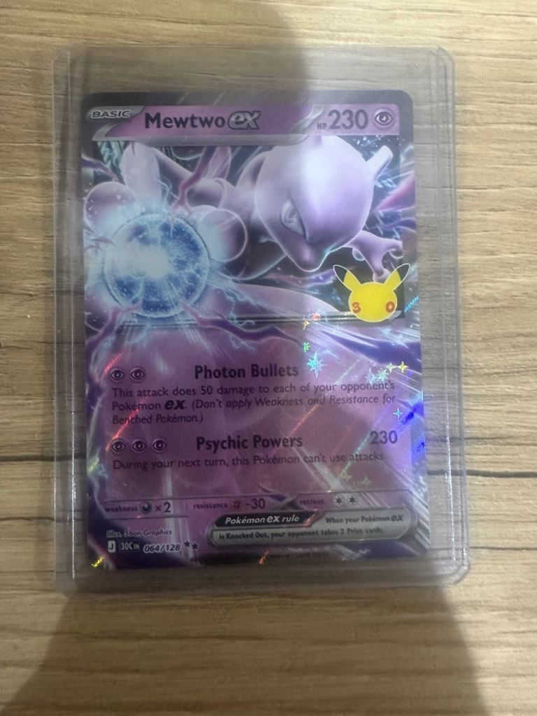 Pokemon Mewtwo EX 230 HP Card - Celebrations 30th Anniversary