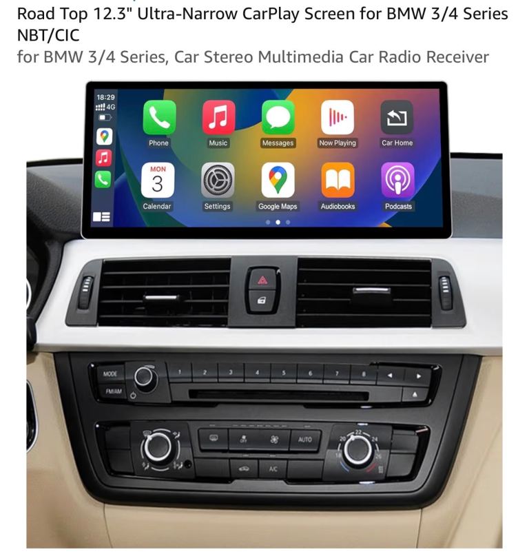 BMW 3/4 Series 12.3” HD CarPlay & Android Auto Touchscreen – £150
