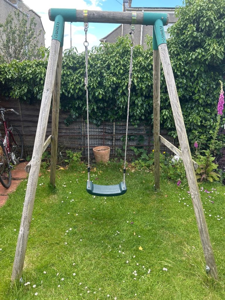 Sturdy Wooden Garden Swing Set - Good for Kids