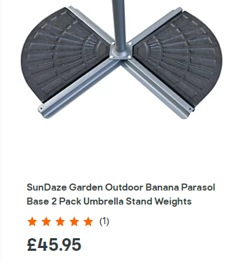 B&Q Parasol Base Umbrella Stand Weights