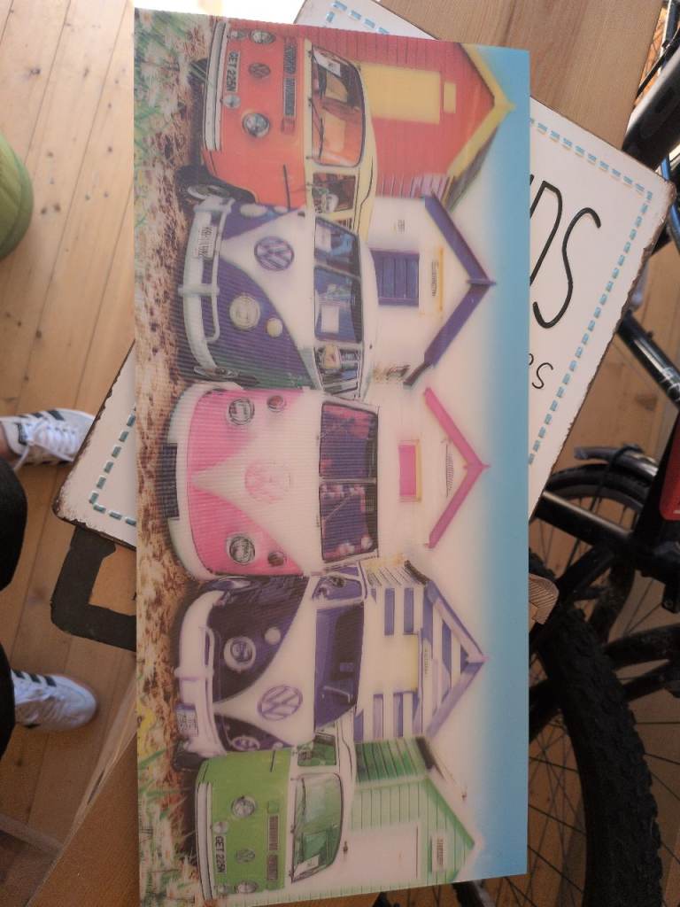 3D VW camper plaque.