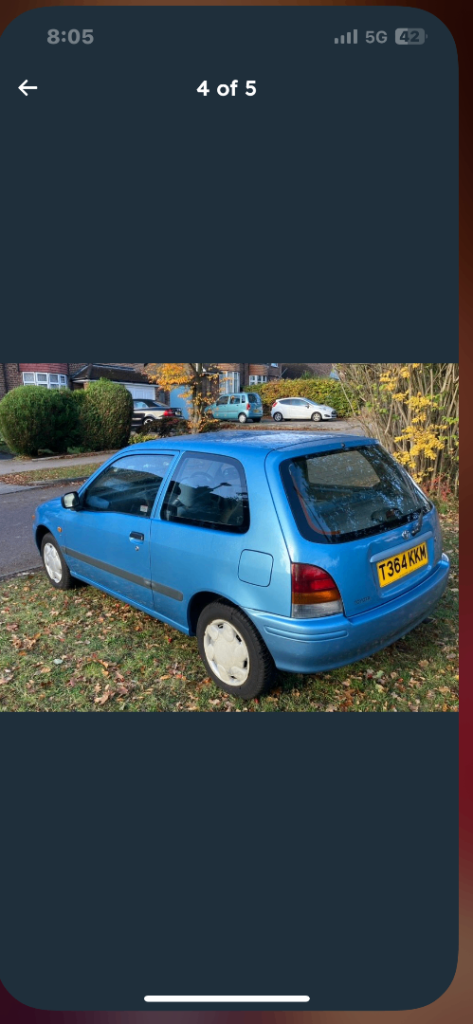 Toyota, STARLET, Hatchback, 1999, Other, 1332 (cc), 3 doors