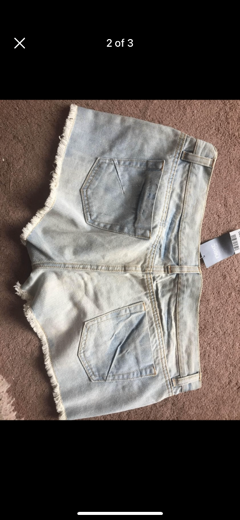 (482) Next ladies denim shorts, size 12, brand new with tag!