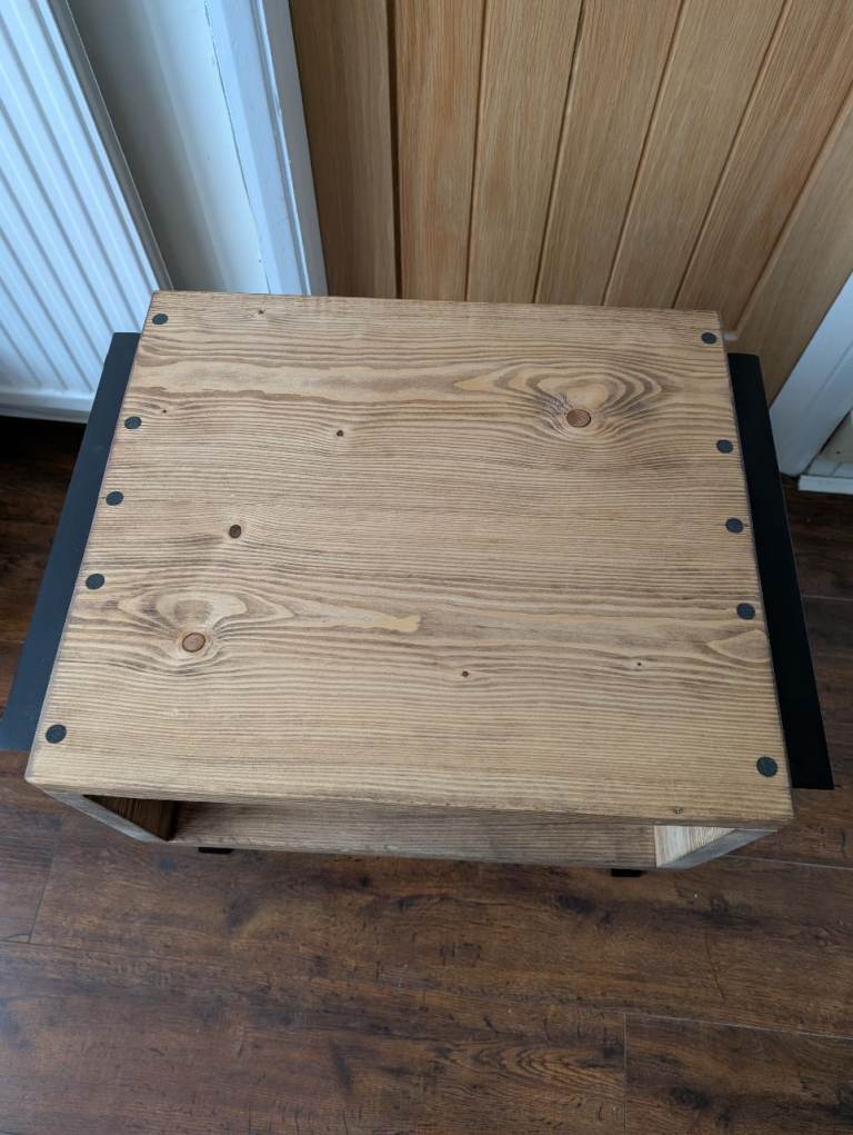 Wooden rustic side table 