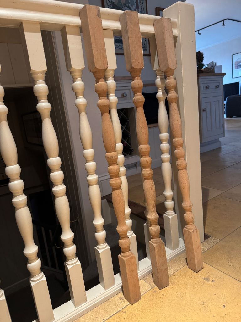 image for Wooden spindles x 3