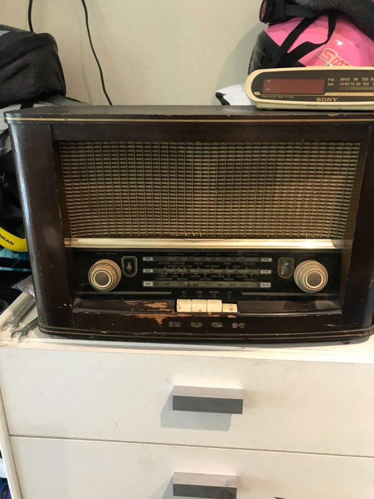 Bush Vintage Radio – Brown Wood Cabinet, Fair Condition