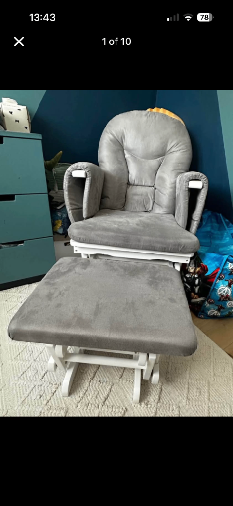 Reclining Glider Chair & Stool