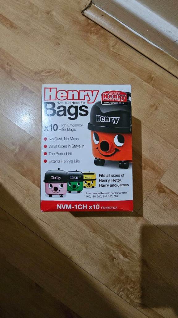 Henry Vacuum Cleaner Bags NVM-1CH x10 – New