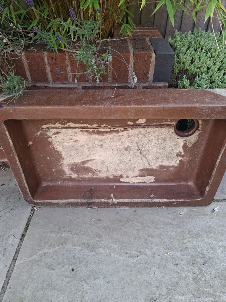 Two Vintage garden sink planters 
