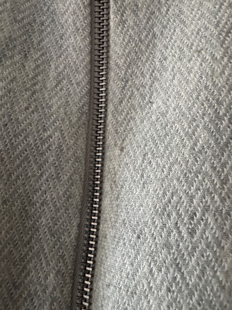 ZARA light grey coat with zip size 10