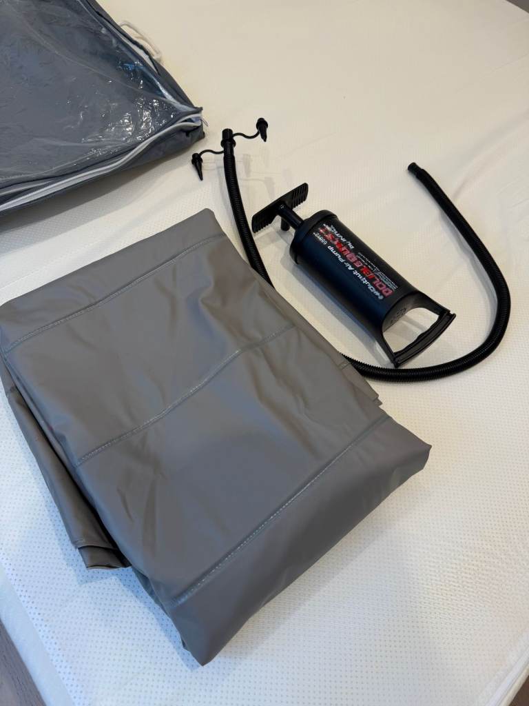 Inflatable Air Double Bed with Pump – As Good As New
