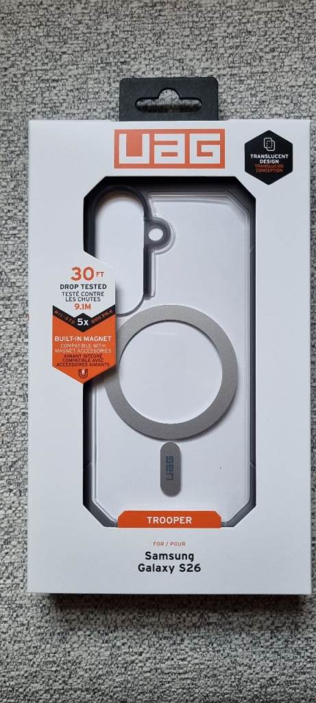 Samsung S26 UAG Trooper Case (Clear/Ash) - Brand New In Box