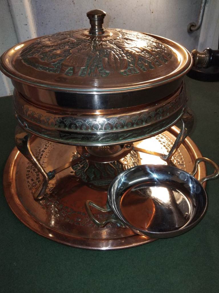 Vintage copper Chafing dish set.