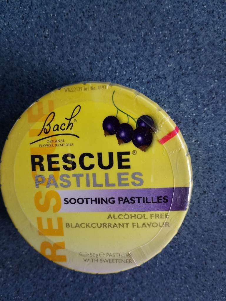 Bach Rescue remedies pastilles Blackcurrant flavour 50g 