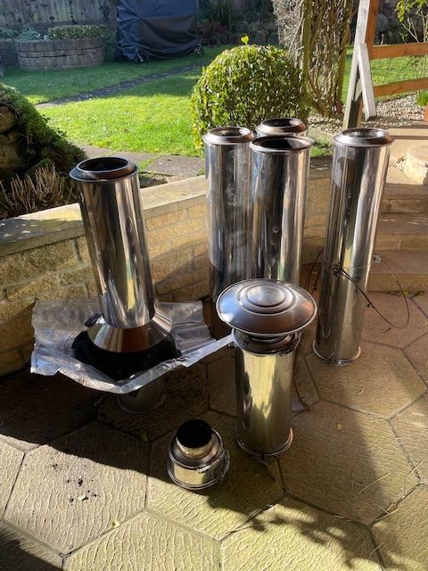 Twin insulated flue pipe - 5.5m