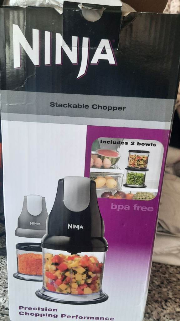 Ninja Stackable Chopper - Brand New, Includes 2 Bowls