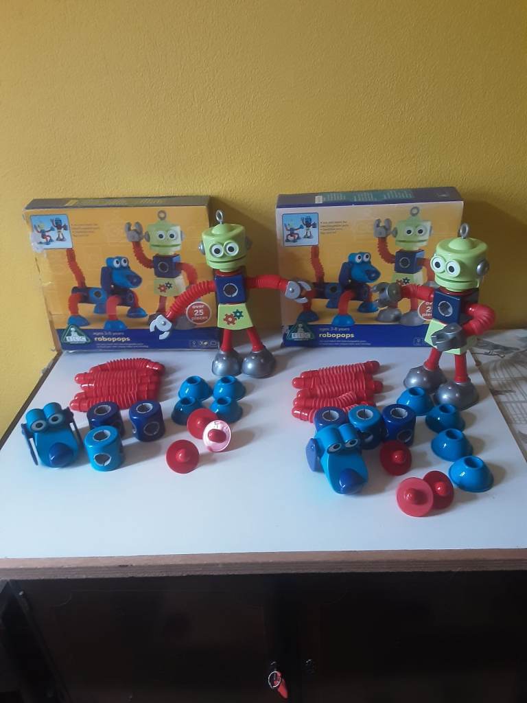 Early learning Centre  Robopops. Two complete  sets and boxed .