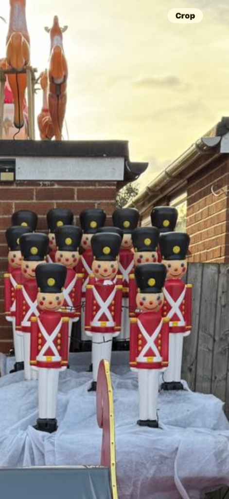 Christmas  blow mold Toy Soldier Decorations – Good Condition