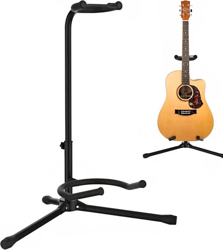 Acoustic and bass guitar stand