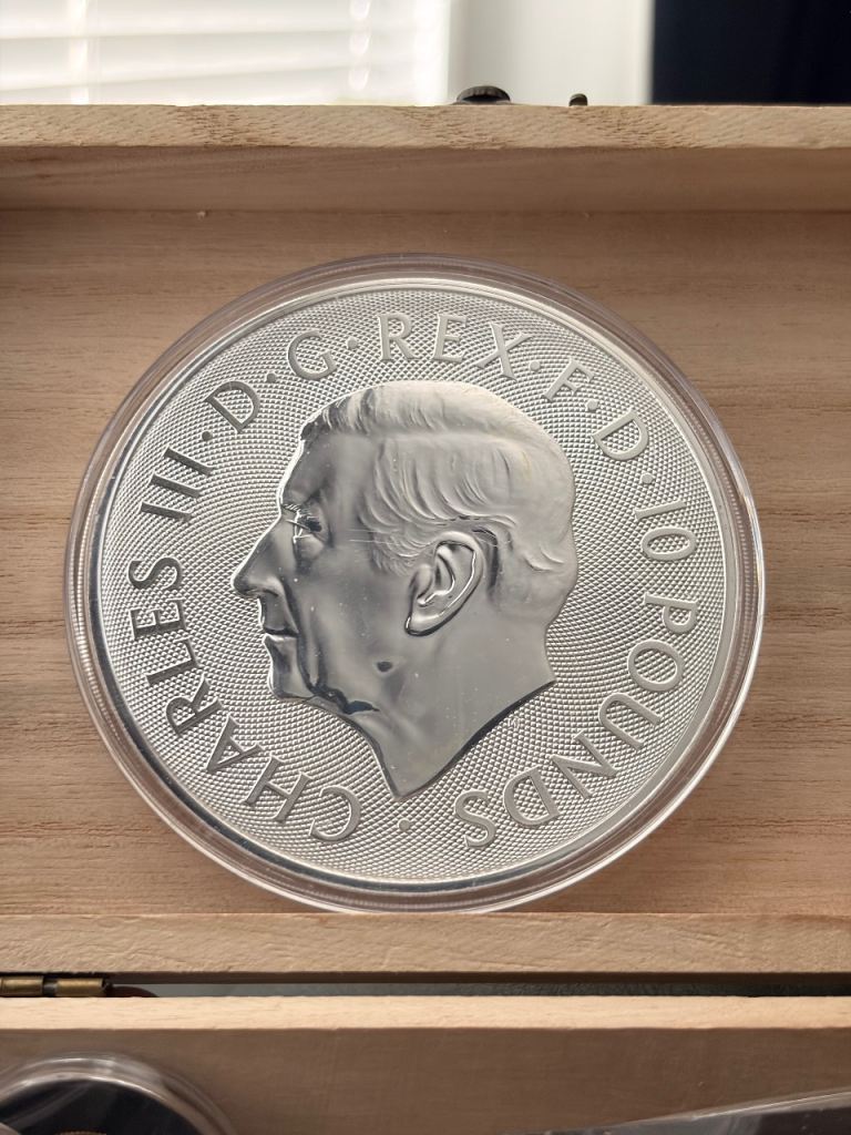 2023 Royal Mint Bull of Clarence 10oz Fine Silver Coin -