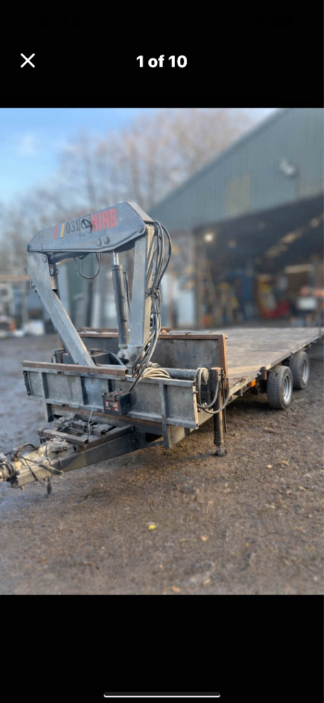 Hiab trailer flatbed