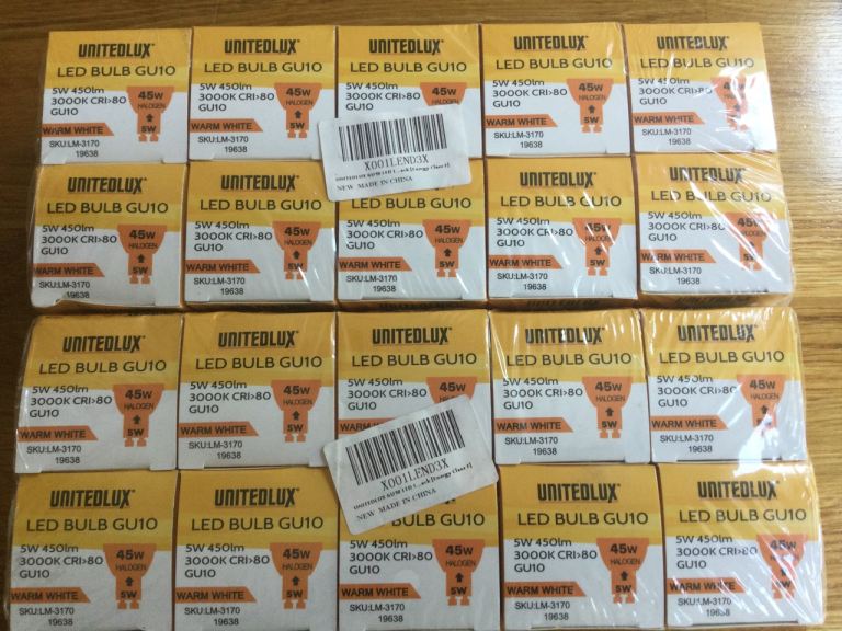 UNITEDLUX GU10 LED Bulbs - 5W 3000K Warm White (NEW)