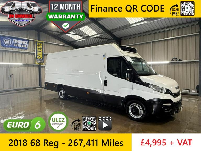 2018 68 Reg Iveco Daily 35s14 XLWB 5 Meter Fridge Freezer Van Automatic + VAT 