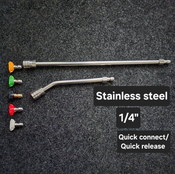 1/4 quick connect quick release Extension Rod 5 nozzles for Pressure Washer Gun Stainless steel w
