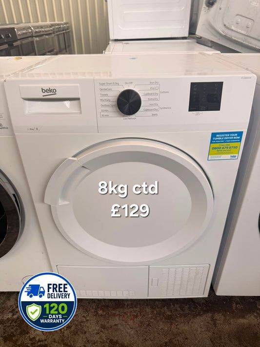 Beko 8kg condenser tumble dryer 🌟 Free Delivery 🌟 120 Days Warranty 🌟 