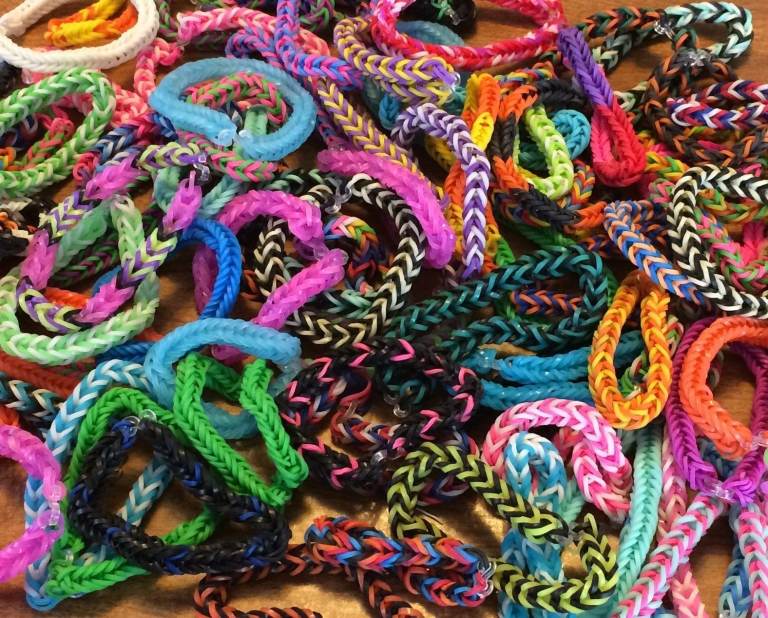 Large Pile of Handmade Loom Band Bracelets - Over 250, Multicoloured