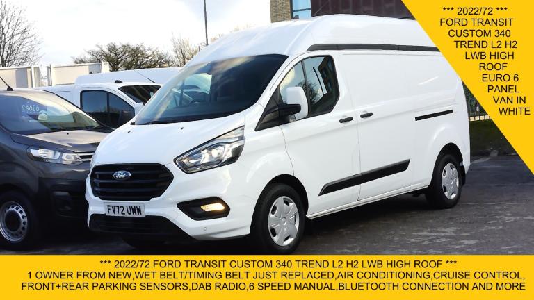 2022 Ford Transit Custom 340 TREND ECOBLUE L2H2 LWB HIGH ROOF WITH AIR CONDITIONING,PARKING SENSO...