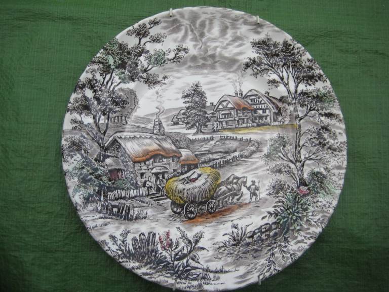 Vintage Yorkshire SR Ironstone Genuine Hand Engraved Decorative Wall Plate for £10.00