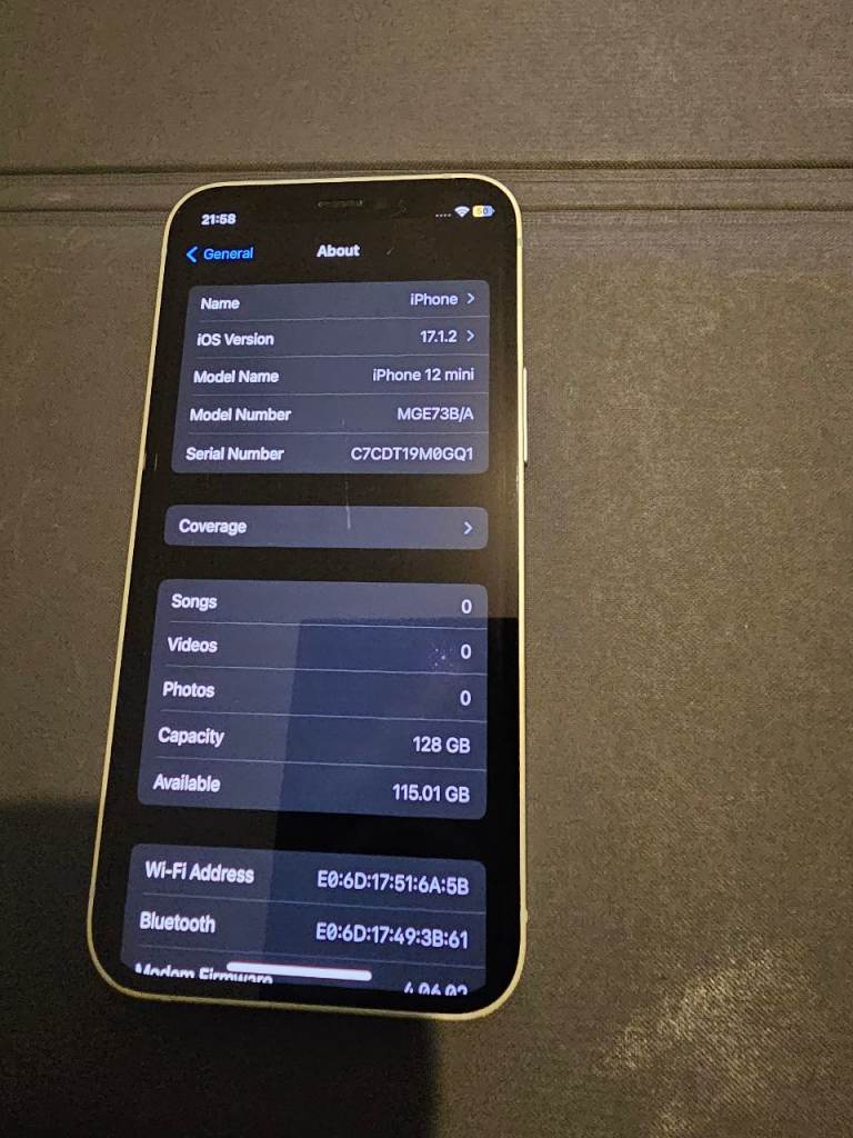 Iphone 12 mini 5g 128gb unlocked £120