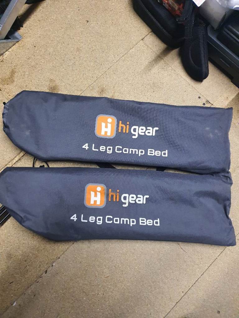 Hi Gear 4 Leg Camp Beds (Pair) – Good Condition